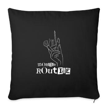 Morning routine - Housse de coussin décorative 45 x 45 cm - noir - Devant