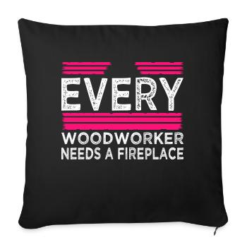 quote funny craftsmen design tools best forestry - Sofa pillowcase 17,3'' x 17,3'' (45 x 45 cm) - black - Front