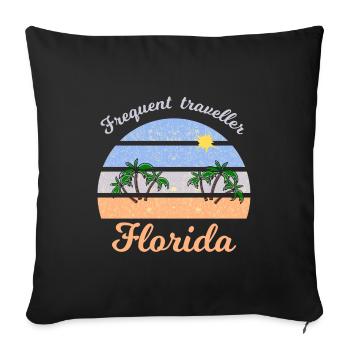 Holidays in Florida - Sofa pillowcase 17,3'' x 17,3'' (45 x 45 cm) - black - Front