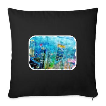 China Watercolor Sketch Hand Drawn Illustration - Sofa pillowcase 17,3'' x 17,3'' (45 x 45 cm) - black - Front