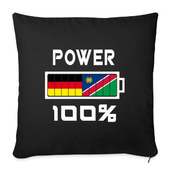 Germany and Namibia Power 100% - Sofa pillowcase 17,3'' x 17,3'' (45 x 45 cm) - black - Front