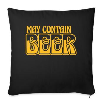 May Contain Beer Logo - Sofakissenbezug 45 x 45 cm - Schwarz - Vorne