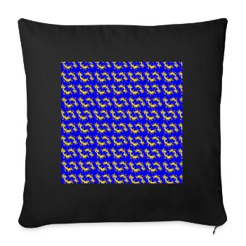 tolle orientmotive, orientalisches rankenmuster - Sofakissenbezug 45 x 45 cm - Schwarz - Vorne