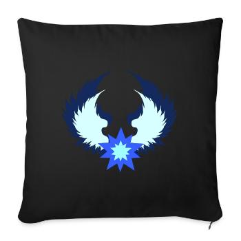 cooles Sternmuster und Schwingen, individualisten - Sofakissenbezug 45 x 45 cm - Schwarz - Vorne