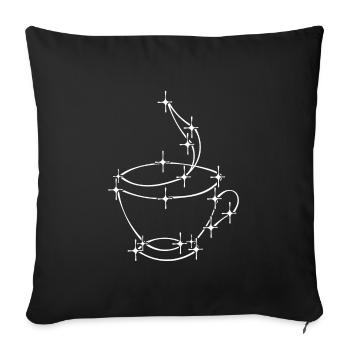 Caffeine Coffee Cup Coffee Lovers Coffee Drinkers - Sofa pillowcase 17,3'' x 17,3'' (45 x 45 cm) - black - Front