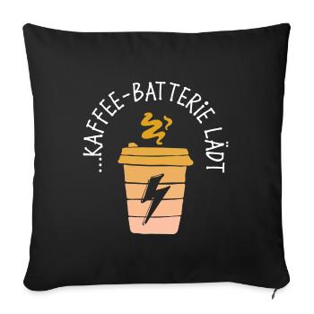 Coffee Drinking Caffeine Statement Coffee Drinker - Sofa pillowcase 17,3'' x 17,3'' (45 x 45 cm) - black - Front