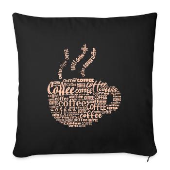 Amateurs de café Dicton café buveur de café - Housse de coussin décorative 45 x 45 cm - noir - Devant