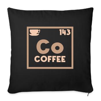 Caffeine Coffee Saying Coffee Cup Coffee Lovers - Sofa pillowcase 17,3'' x 17,3'' (45 x 45 cm) - black - Front