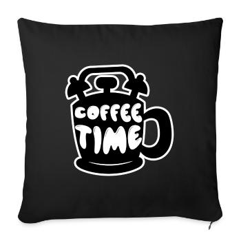 Coffee Saying Coffee Pot Coffee Drinker Caffeine - Sofa pillowcase 17,3'' x 17,3'' (45 x 45 cm) - black - Front