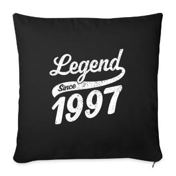 Légende depuis 1997 - Housse de coussin décorative 45 x 45 cm - noir - Devant