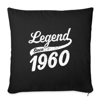 Legend Since 1960 - Sofakissenbezug 45 x 45 cm - Schwarz - Vorne