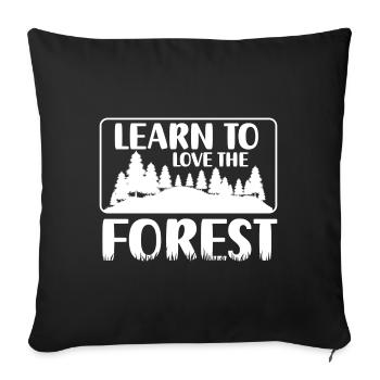 Forest Environmental Protection Mountains - Sofa pillowcase 17,3'' x 17,3'' (45 x 45 cm) - black - Front