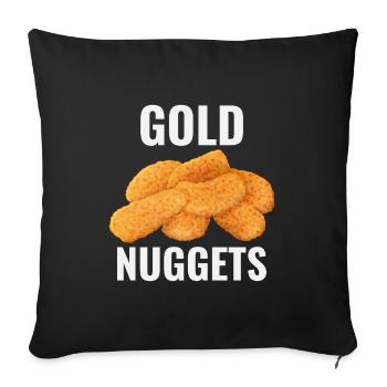 Chicken Nuggets Fast Food Funny Saying - Sofa pillowcase 17,3'' x 17,3'' (45 x 45 cm) - black - Front
