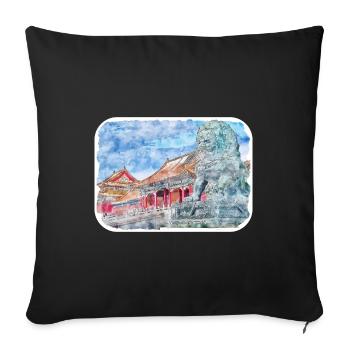 China Watercolor Sketch Hand Drawn Illustration - Sofa pillowcase 17,3'' x 17,3'' (45 x 45 cm) - black - Front