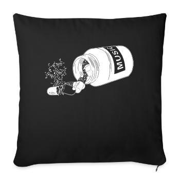 Medical Music - Sofa pillowcase 17,3'' x 17,3'' (45 x 45 cm) - black - Front