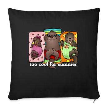 Tazz Talks | Trop frais pour l’été - Housse de coussin décorative 45 x 45 cm - noir - Devant