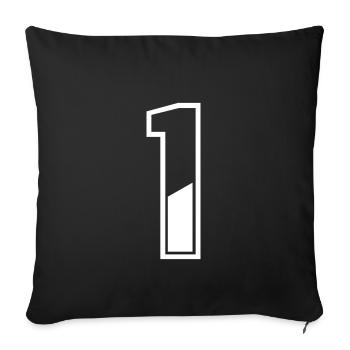 1 an maillot numéro 1 T-shirt numéro 1 - Housse de coussin décorative 45 x 45 cm - noir - Devant