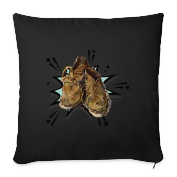 Vinzenz Van Gogh Shoes Painting Pop art - Sofa pillowcase 17,3'' x 17,3'' (45 x 45 cm) - black - Front