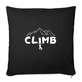 Climb climbing - Sofa pillowcase 17,3'' x 17,3'' (45 x 45 cm) - black - Front
