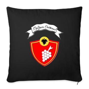 pfälzer shirt, Pälzer original, pfalz sprüche - Sofakissenbezug 45 x 45 cm - Schwarz - Vorne