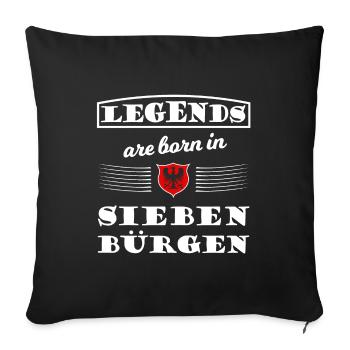 Legends from Transylvania - Sofa pillowcase 17,3'' x 17,3'' (45 x 45 cm) - black - Front