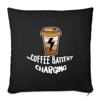 Déclaration de consommation de café Amateurs de café Petit déjeuner - Housse de coussin décorative 45 x 45 cm - noir - Devant