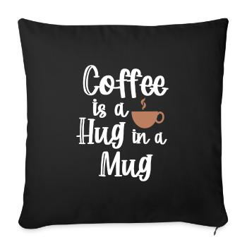 Caffeine Coffee Statement Coffee Cup Coffee Drinker - Sofa pillowcase 17,3'' x 17,3'' (45 x 45 cm) - black - Front