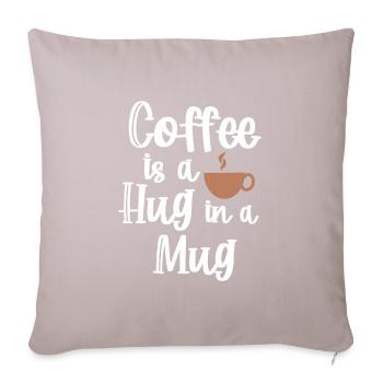 Caffeine Coffee Statement Coffee Cup Coffee Drinker - Sofa pillowcase 17,3'' x 17,3'' (45 x 45 cm) - light taupe - Front