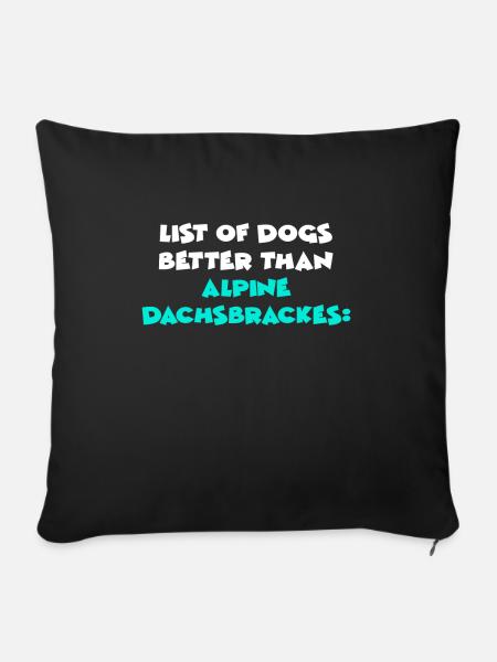 Alpine Dachsbrackes - Sofakissenbezug 45 x 45 cm - Schwarz