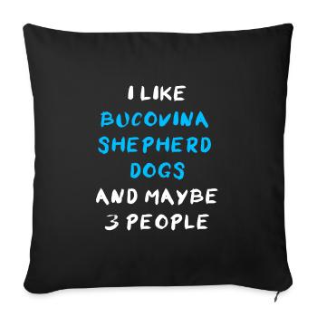 Bucovina Shepherd Dog - Sofakissenbezug 45 x 45 cm - Schwarz - Vorne