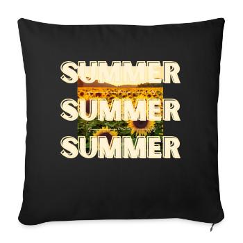 Summer - Sofakissenbezug 45 x 45 cm - Schwarz - Vorne