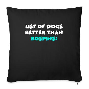 Bospins - Housse de coussin décorative 45 x 45 cm - noir - Devant