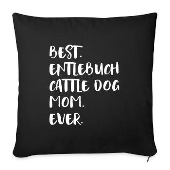 Entlebuch Cattle Dog Maman - Housse de coussin décorative 45 x 45 cm - noir - Devant