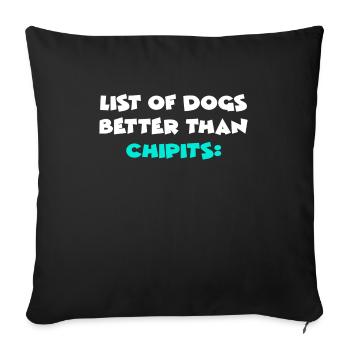 Chipits - Housse de coussin décorative 45 x 45 cm - noir - Devant