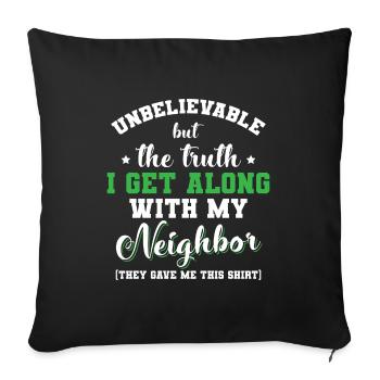 Neighbor Beer Inauguration - Sofa pillowcase 17,3'' x 17,3'' (45 x 45 cm) - black - Front