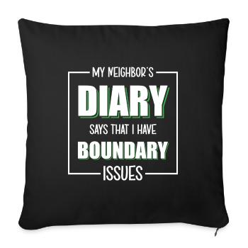 Voisin Amis Appartement Alcool - Housse de coussin décorative 45 x 45 cm - noir - Devant