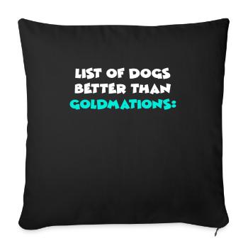 Goldmations - Housse de coussin décorative 45 x 45 cm - noir - Devant