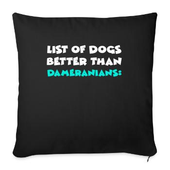 Dameraniens - Housse de coussin décorative 45 x 45 cm - noir - Devant