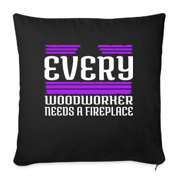 men a carpenters prayer tshirts carpenter jokes - Sofa pillowcase 17,3'' x 17,3'' (45 x 45 cm) - black - Front
