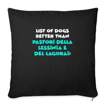 Pastori Della Lessinia E Del Lagorai - Sofa pillowcase 17,3'' x 17,3'' (45 x 45 cm) - black - Front