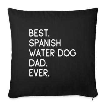 Spanish Water Dog Dad - Sofakissenbezug 45 x 45 cm - Schwarz - Vorne