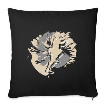 Valentine's Day climbing for men - Sofa pillowcase 17,3'' x 17,3'' (45 x 45 cm) - black - Front