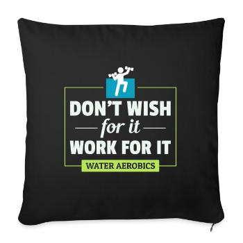 Water aerobics Aquatic fitness Aqua Exercise - Sofa pillowcase 17,3'' x 17,3'' (45 x 45 cm) - black - Front