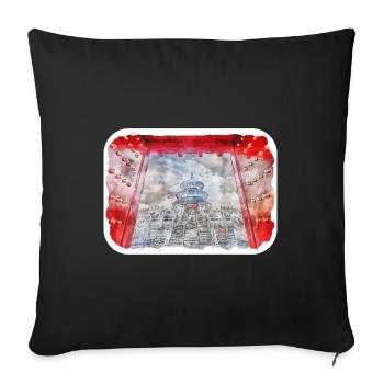 China Watercolor Sketch Hand Drawn Illustration - Sofa pillowcase 17,3'' x 17,3'' (45 x 45 cm) - black - Front