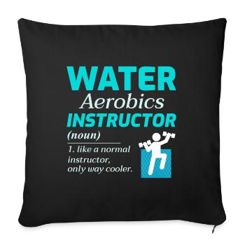 Water Aerobics Instructor Aquatic fitness Trainer - Sofa pillowcase 17,3'' x 17,3'' (45 x 45 cm) - black - Front