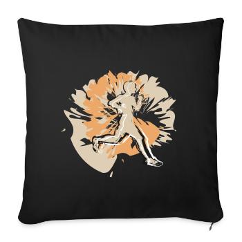 Stylish runner always one step ahead - Sofa pillowcase 17,3'' x 17,3'' (45 x 45 cm) - black - Front