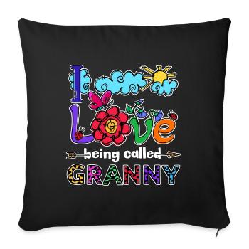 Cool Statement Senior Grandmother Grandma Superoma - Sofa pillowcase 17,3'' x 17,3'' (45 x 45 cm) - black - Front