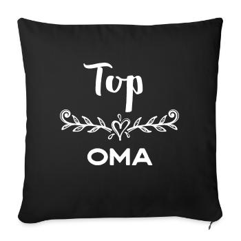 Großmutter Beste Oma Statement Glückwunsch - Sofakissenbezug 45 x 45 cm - Schwarz - Vorne