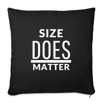 Size does matter - Lustiger Fitness Sport Spruch - Sofakissenbezug 45 x 45 cm - Schwarz - Vorne