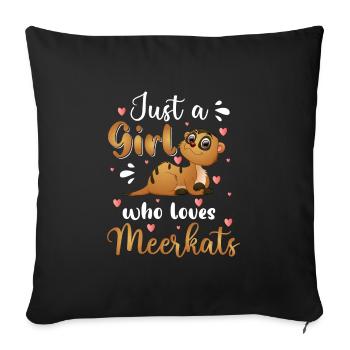 Zoo Animals Zoo Animals - Sofa pillowcase 17,3'' x 17,3'' (45 x 45 cm) - black - Front